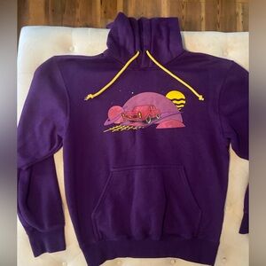 Five Hills Purple Quackity Night Drive Hoodie Sweatshirt Men Size M